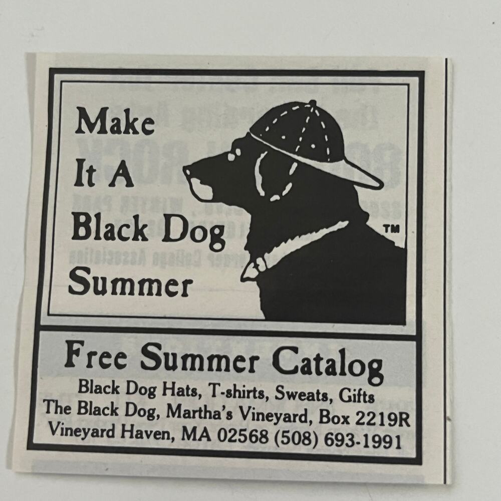 The Black Dog Martha's Vineyard Summer Catalog Vineyard Haven 1992 Ad SAH7-3-SR - Picture 2 of 2